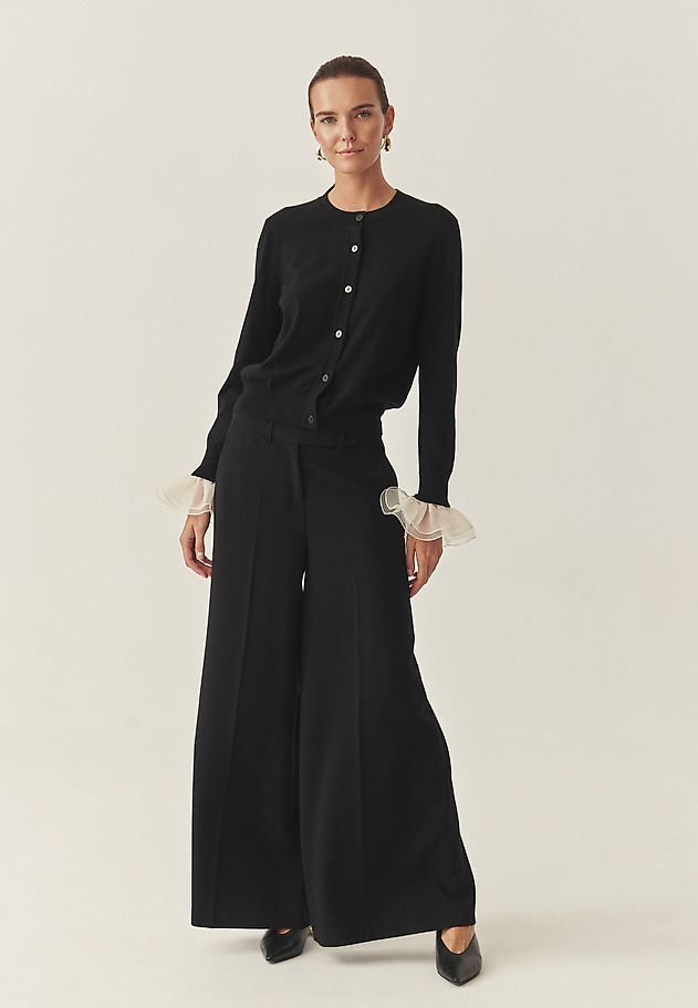 WOMEN'S JUMPER WITH DETACHABLE CUFFS - ELIZABETH WOMEN'S JUMPER WITH DETACHABLE CUFFS - ELIZABETH BLACK 2