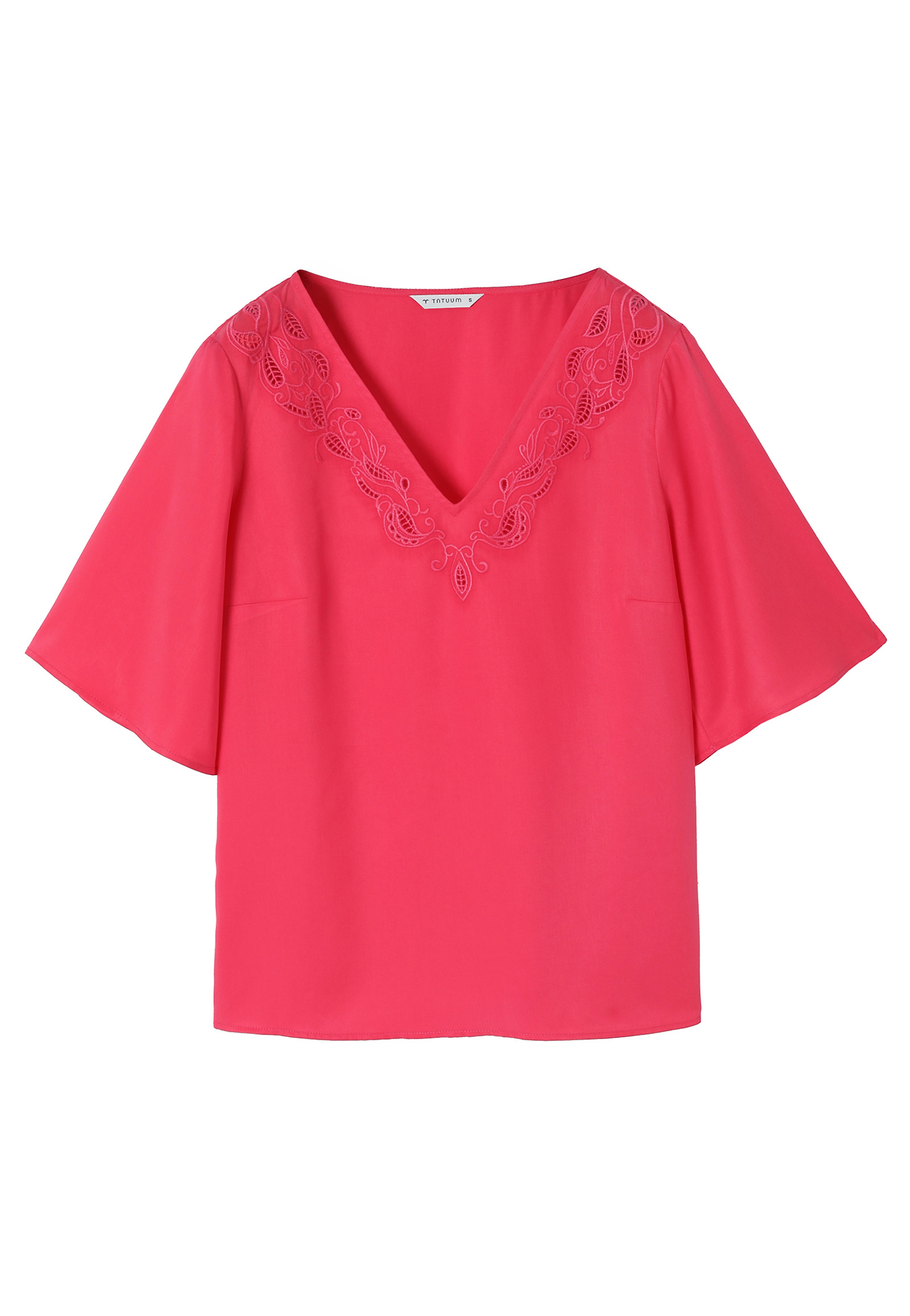 BLUZA Z VEZENINO IZ LIOCELLA - DISSIA BLUZA Z VEZENINO IZ LIOCELLA - DISSIA RDEČA 105523