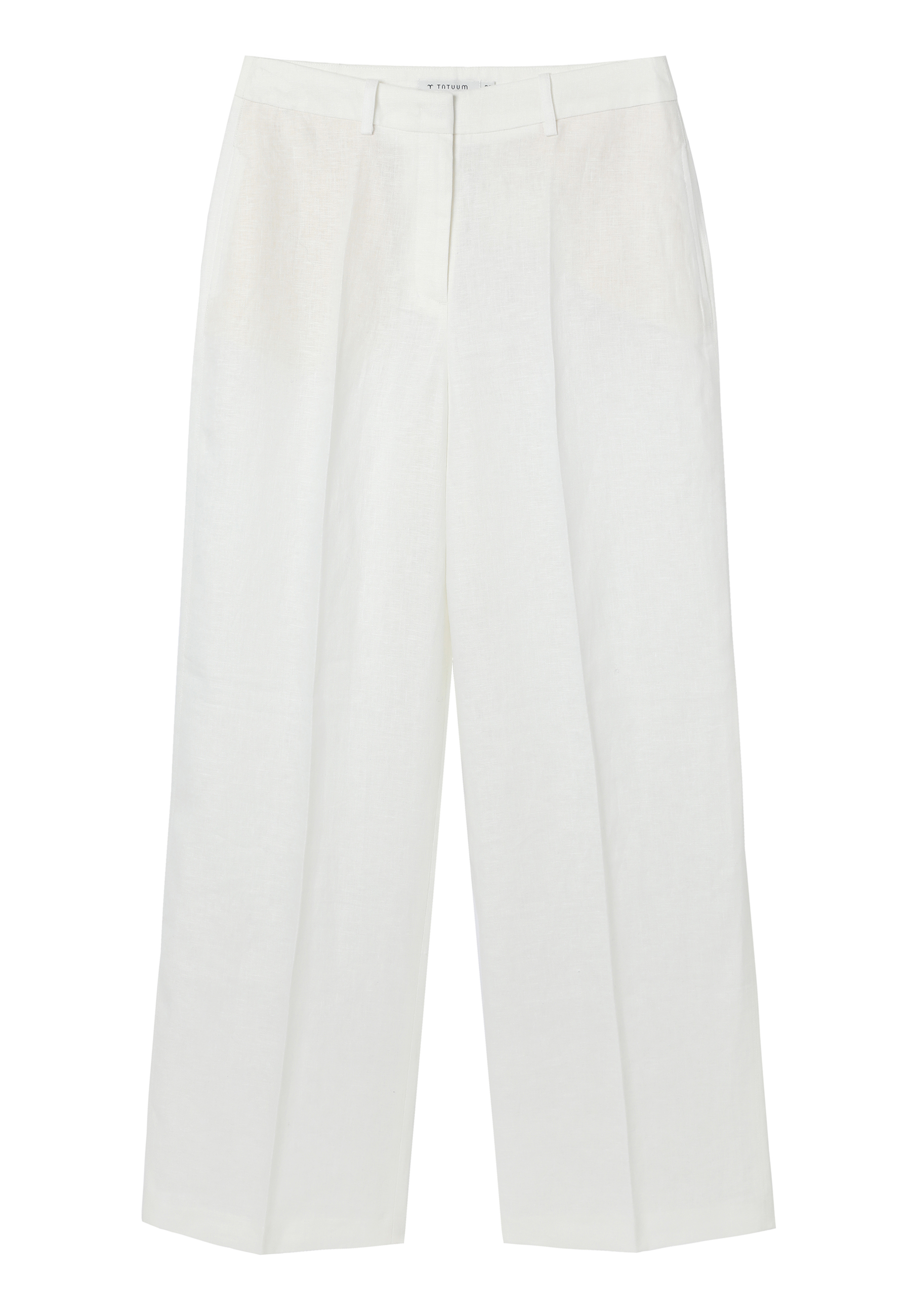 GARNITUROWE SPODNIE Z SZEROKĄ NOGAWKĄ - ZORTANA 1 ECRU 2