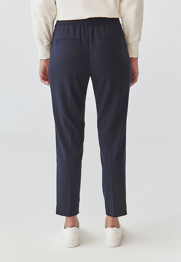 LADIES’ TROUSERS WITH SEWN-IN ELASTIC AROUND THE WAIST - MILTI 1 LADIES’ TROUSERS WITH SEWN-IN ELASTIC AROUND THE WAIST - MILTI 1 NAVY BLUE 3