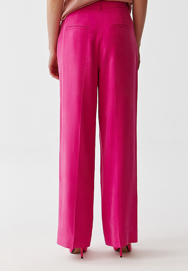 LADIES’ CUFFED WIDE LEG TROUSERS - MASDA 2 LADIES’ CUFFED WIDE LEG TROUSERS - MASDA 2 RÓŻOWY 3