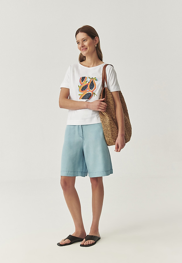 COTTON T-SHIRT - LALI 2 COTTON T-SHIRT - LALI 2 BIAŁY 6