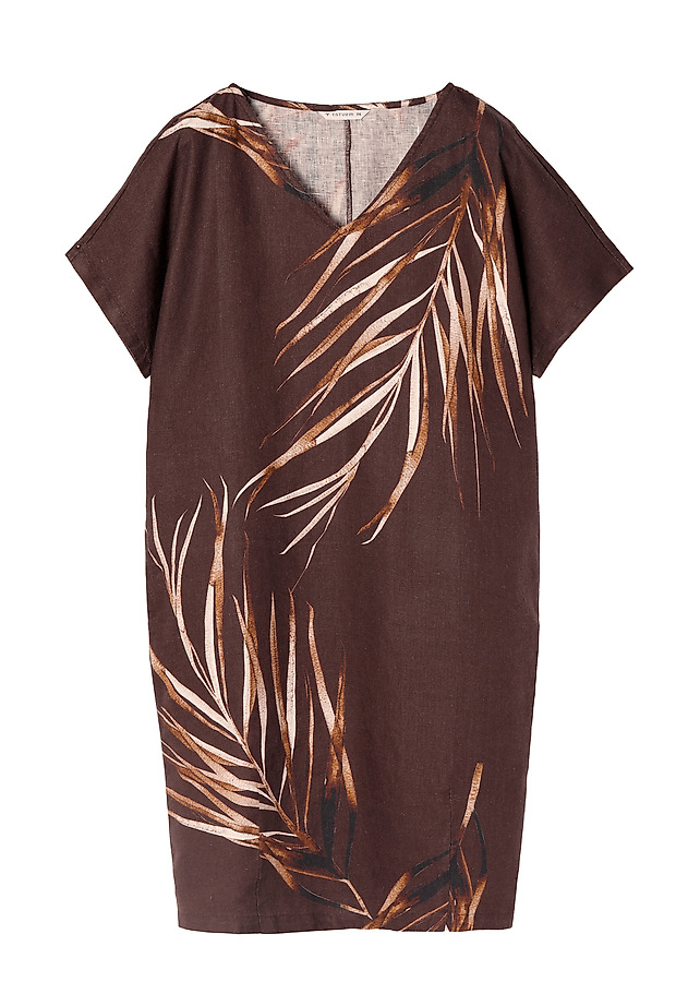 LADIES' LINEN DRESS OWERTI LADIES' LINEN DRESS OWERTI BRĄZOWY 7