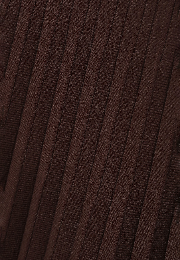 MAXI PLEATED DRESS WITH MOCK TURTLENECK AKSONI MAXI PLEATED DRESS WITH MOCK TURTLENECK AKSONI BROWN 7