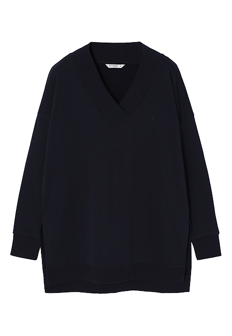 BLUZA DAMSKA Z DEKOLTEM W SEREK - FILIPPA GRANATOWY 2