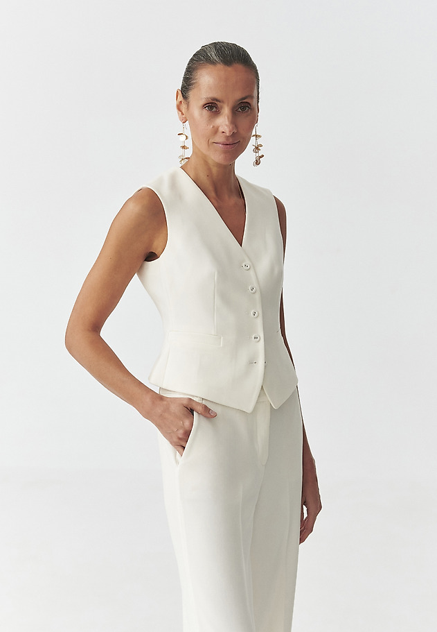 SUIT WAISTCOAT — RONITA 6 SUIT WAISTCOAT — RONITA 6 ECRU 2