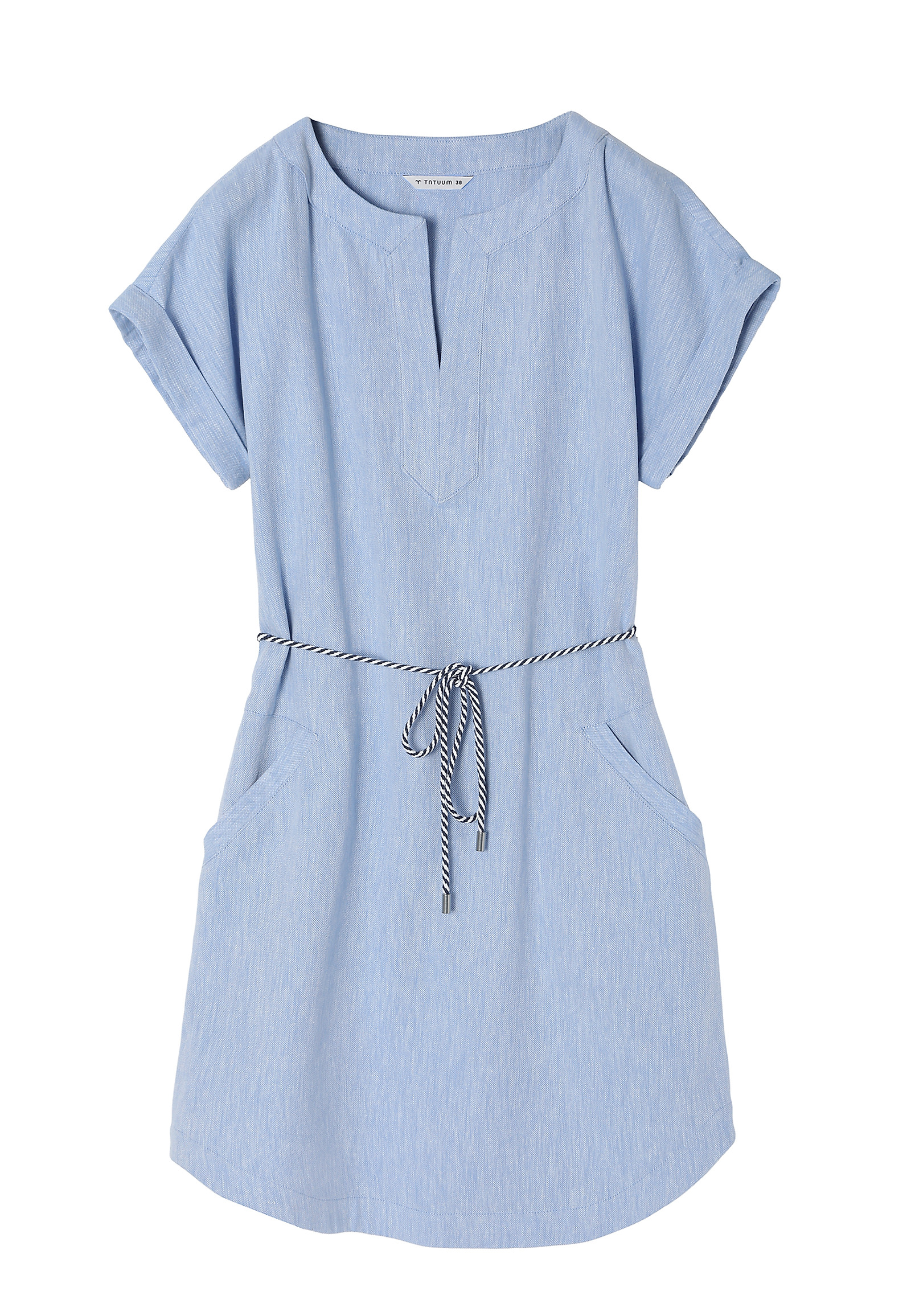 PLÁTĚNÉ ŠATY S NÁMOŘNICKOU ŠŇŮRKOU - SAMANTIKA PLÁTĚNÉ ŠATY S NÁMOŘNICKOU ŠŇŮRKOU - SAMANTIKA MODRÁ 97743