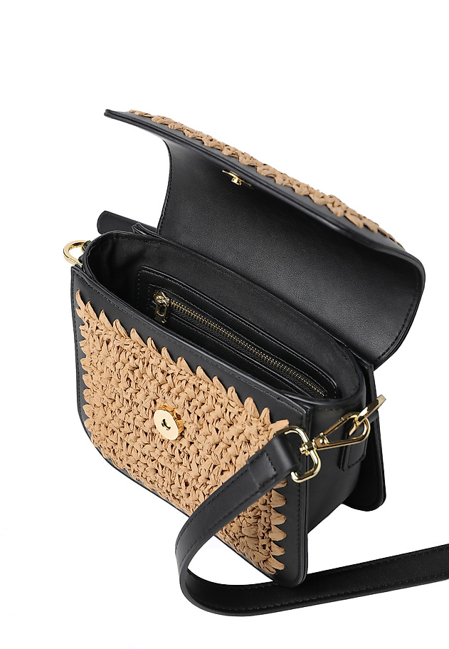 PAPER STRAW SHOULDER BAG — LYSSE PAPER STRAW SHOULDER BAG — LYSSE BEŻOWY 7
