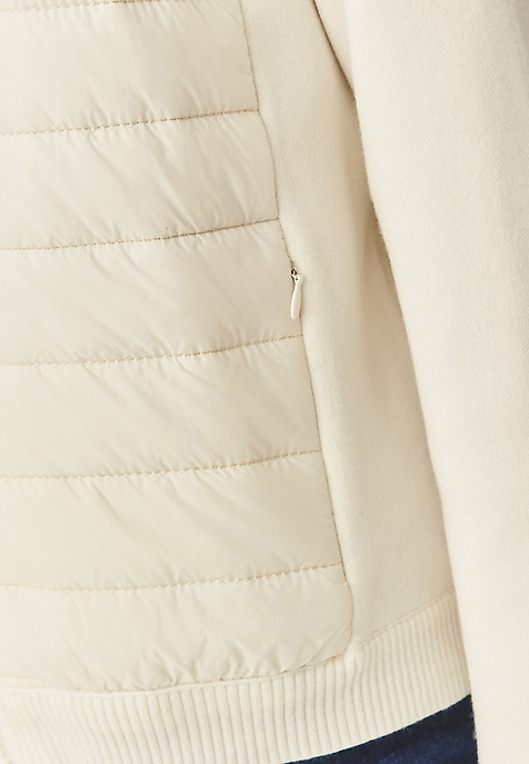 CARDIGAN TIP PUFFED BOMBER - CADO ECRU 2