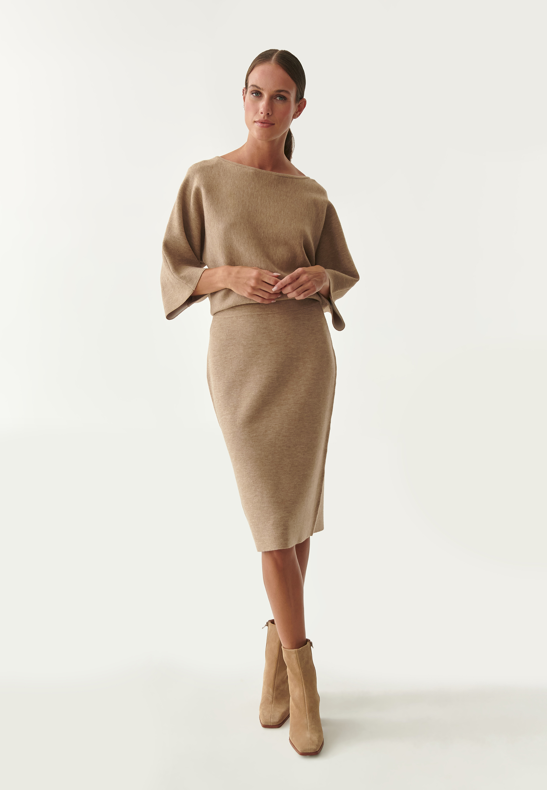 DZIANINOWA SPÓDNICA OŁÓWKOWA GEME