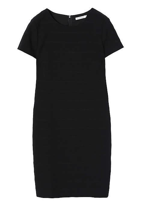 ROCHIE CREION CU MÂNECĂ SCURTĂ, DIN ȚESĂTURĂ - HIPIKO NEGRU 2
