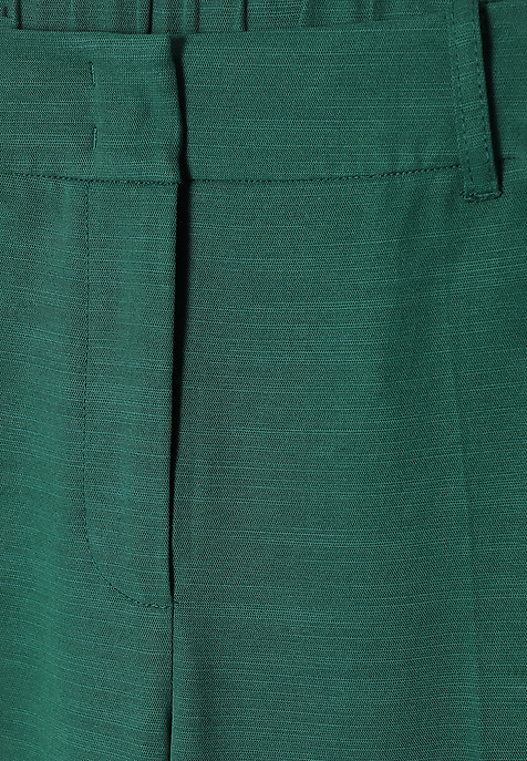 LADIES’ TROUSERS WITH SLITS ON THE LEG - KOLIA 2 GREEN 2