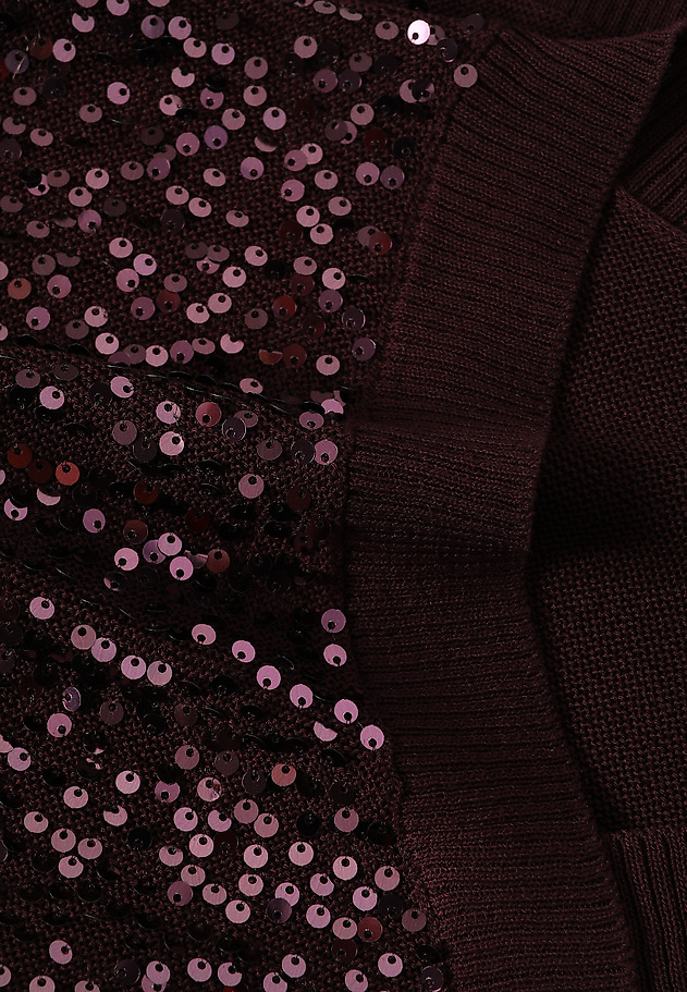 STYLOWY SWETER Z CEKINOWYMI APLIKACJAMI - ICOMA STYLOWY SWETER Z CEKINOWYMI APLIKACJAMI - ICOMA CZERWONY 7