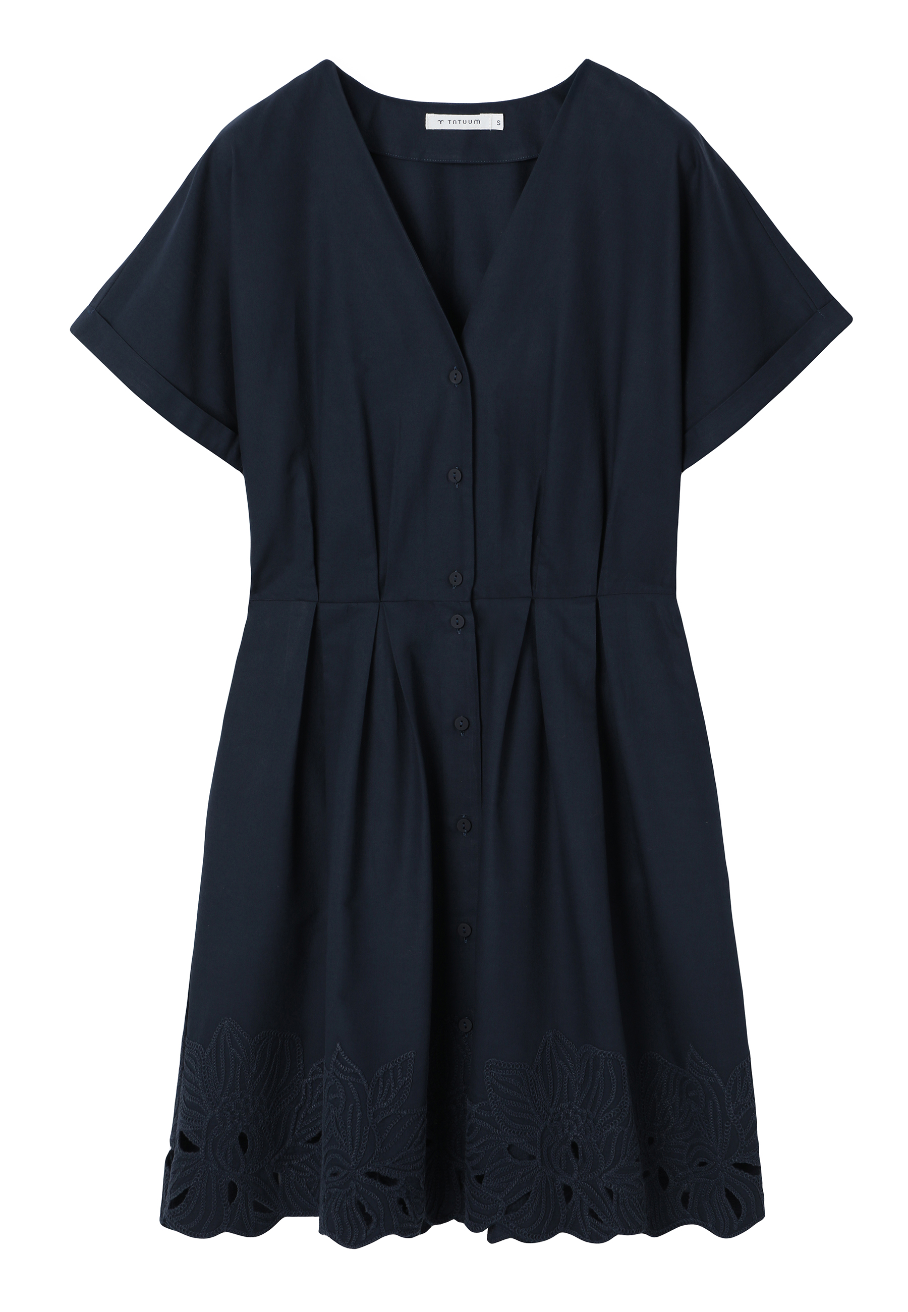 HAFTOWANA SUKIENKA Z BAWEŁNY - BREZZA Z GRANATOWY 2