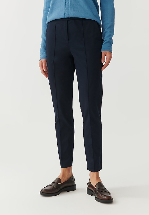 LADIES’ TROUSERS WITH STITCHED EDGES - JAKINA LADIES’ TROUSERS WITH STITCHED EDGES - JAKINA NAVY BLUE 2