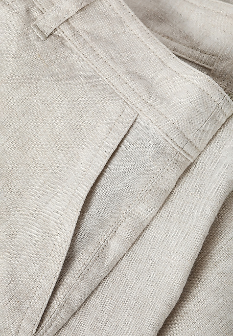 PANTALONI DE DAMĂ, DIN IN, CU CROIALĂ CASUAL - TORKO 1 BEJ 2