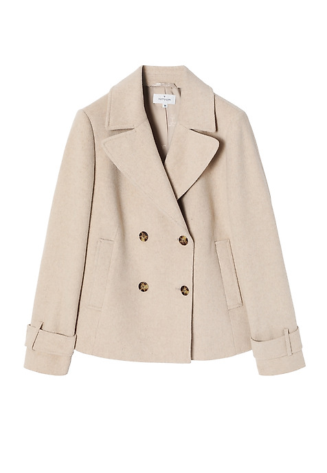 LADIES’ DOUBLE-BREASTED JACKET - MELFA ECRU 2