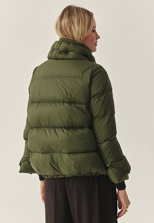 DOWN JACKET WITH STAND-UP COLLAR - BUBO DOWN JACKET WITH STAND-UP COLLAR - BUBO GREEN 2