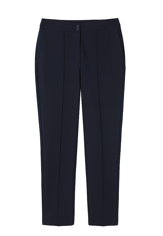 LADIES’ TROUSERS WITH TOP-STITCHED CREASE - ZIRIMI 1 LADIES’ TROUSERS WITH TOP-STITCHED CREASE - ZIRIMI 1 GRANATOWY 5