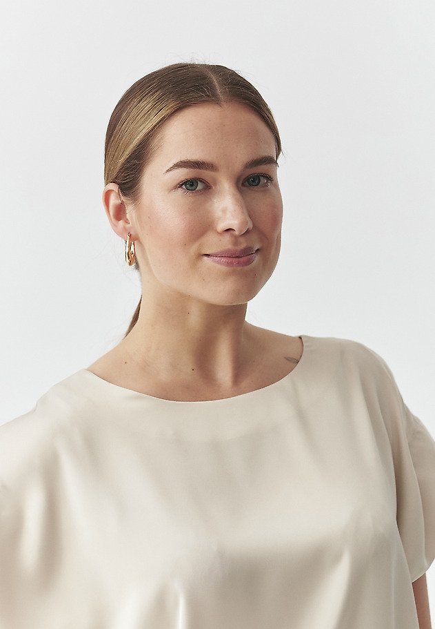 SATYNOWA BLUZKA — IRMINA SATYNOWA BLUZKA — IRMINA BEŻOWY 6