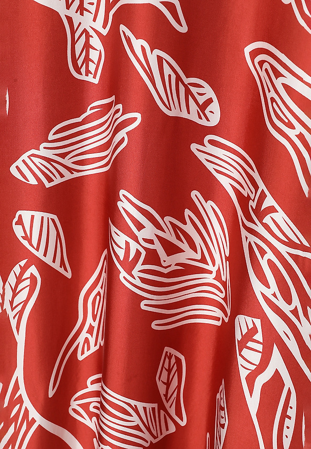 PATTERNED LADIES’ SKIRT MADE FROM VISCOSE SATIN - SATI PATTERNED LADIES’ SKIRT MADE FROM VISCOSE SATIN - SATI MULTIKOLOR 5