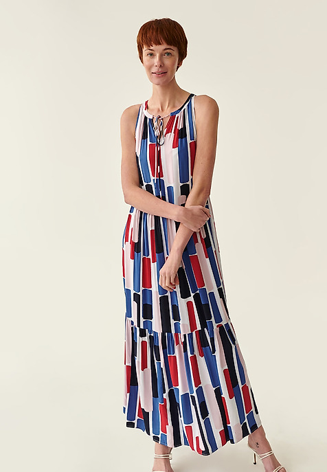 SUKIENKA MAXI W PRINT OROKO MULTIKOLOR 2