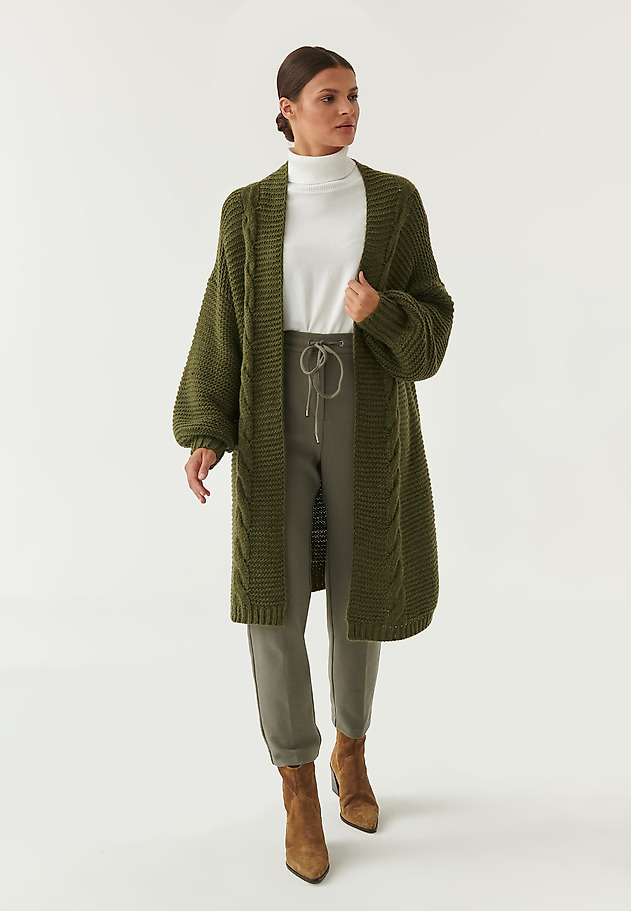 CARDIGAN DE DAMĂ, CU ÎMPLETITURĂ KLOE CARDIGAN DE DAMĂ, CU ÎMPLETITURĂ KLOE KAKI 5