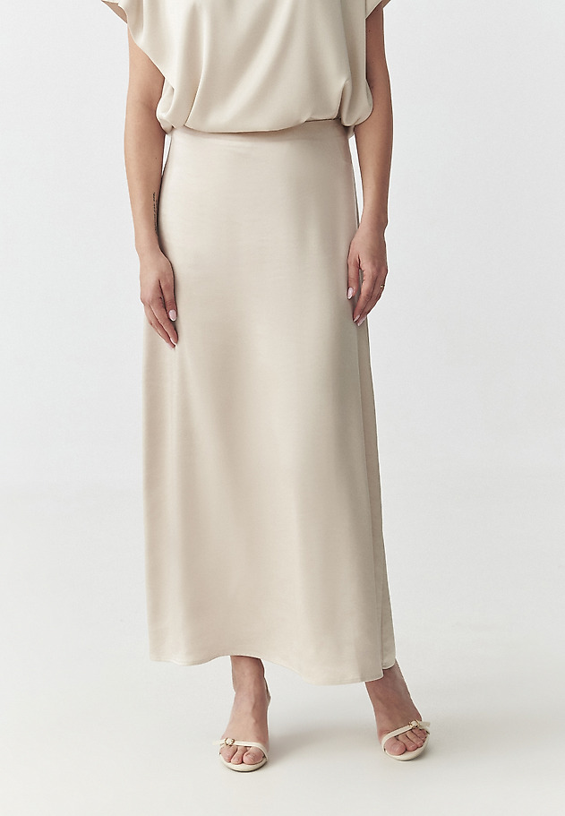 FUSTĂ MAXI DIN SATIN - LUKSA FUSTĂ MAXI DIN SATIN - LUKSA BEJ 2