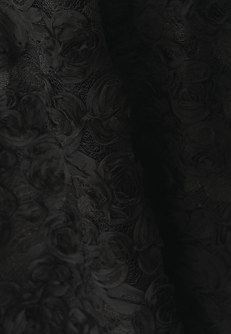 FELLÓ TÉSZÁVAL HIPERFLOREÁLIS MINTÁKKAL - DIANAKA 2 FEKETE 2