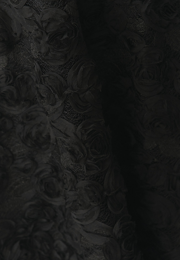 FLARED SKIRT WITH FLORAL DESIGNS - DIANAKA 2 FLARED SKIRT WITH FLORAL DESIGNS - DIANAKA 2 BLACK 5