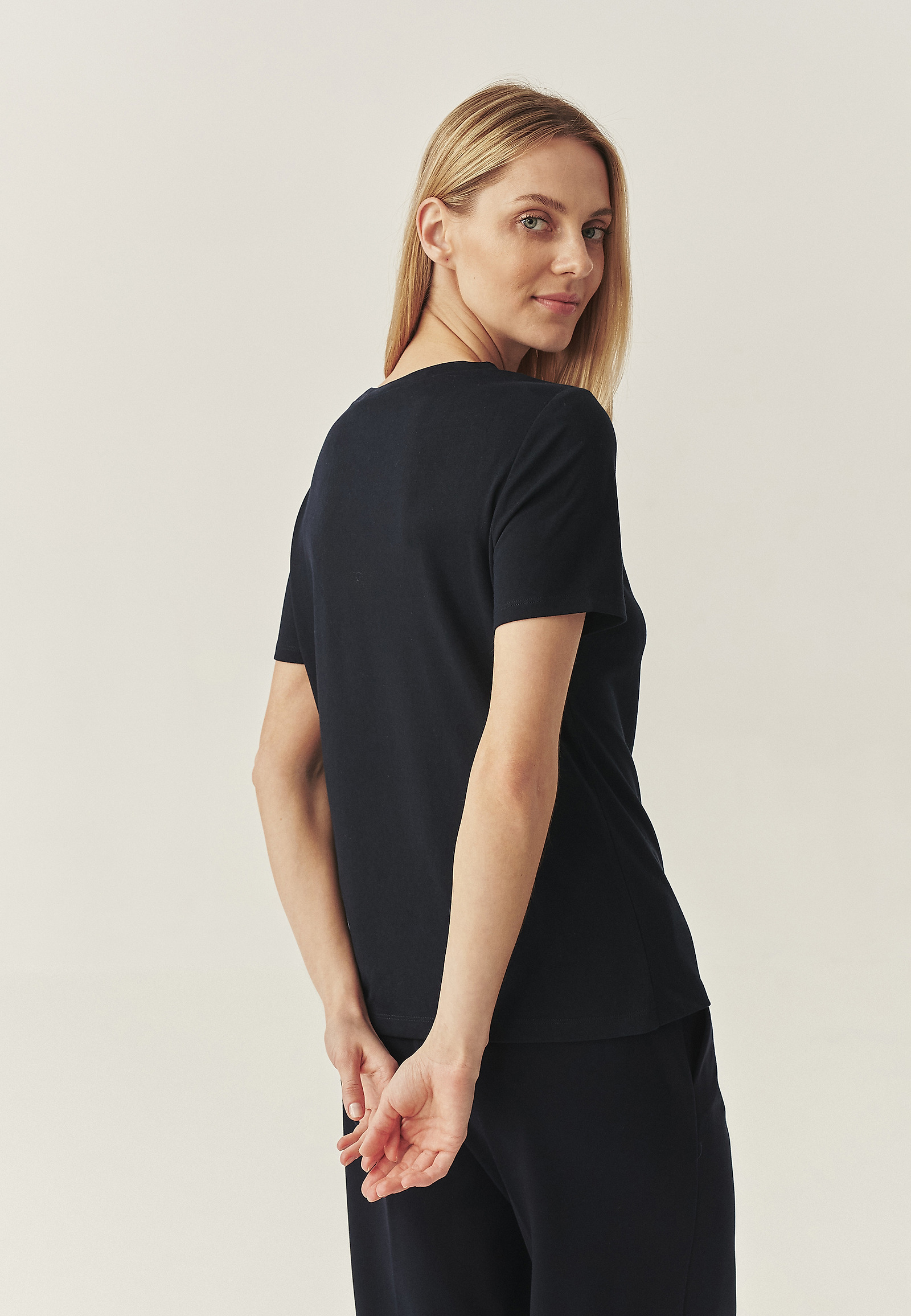 CLASSIC BLOUSE WITH MODAL - LUCA CLASSIC BLOUSE WITH MODAL - LUCA NAVY BLUE 114399