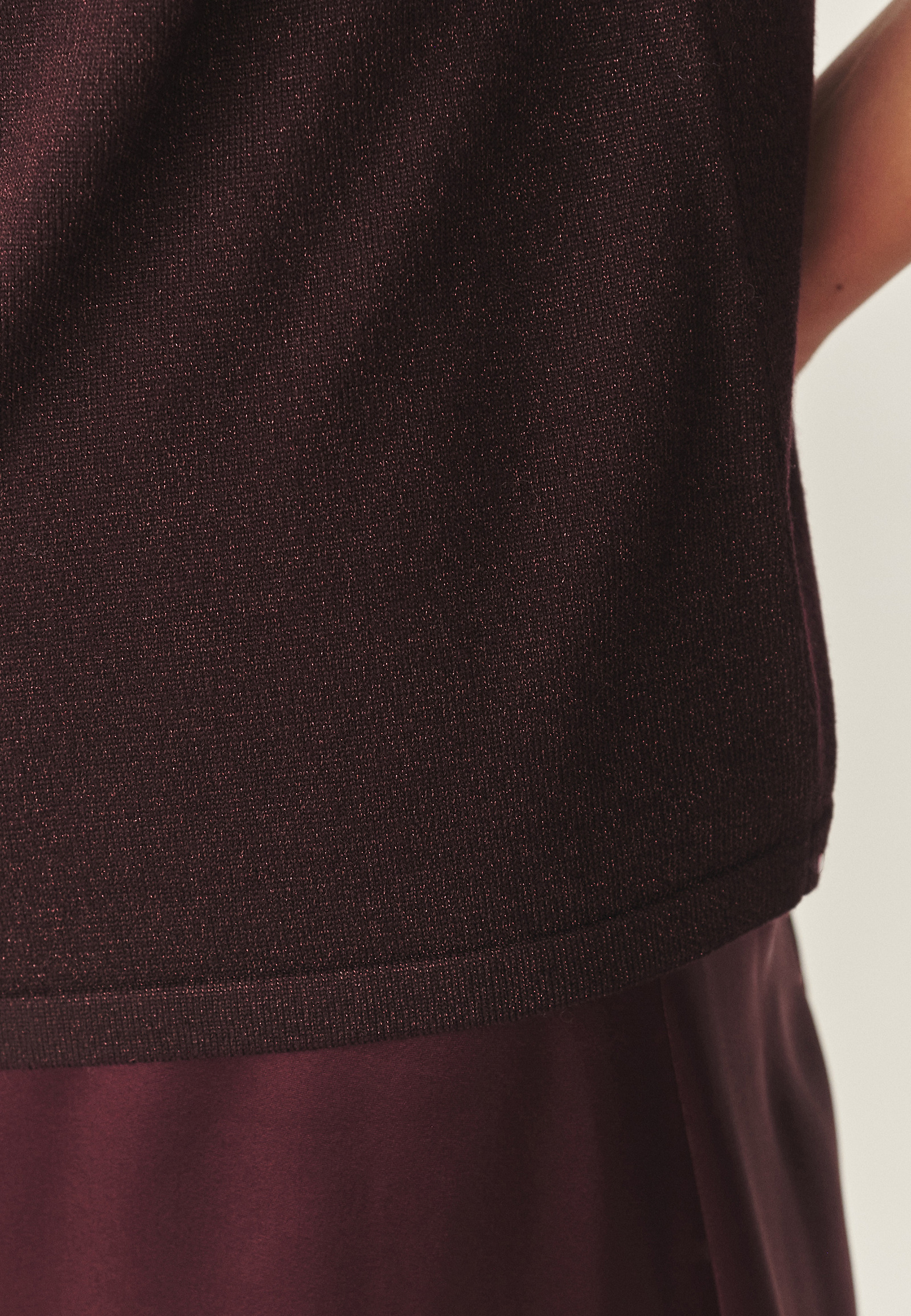 CLASSIC JUMPER WITH METALLIC FIBRE - LULU CLASSIC JUMPER WITH METALLIC FIBRE - LULU RED 118357