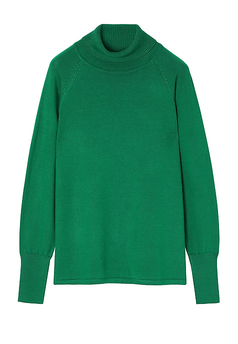 CLASSIC LADIES’ SWEATER WITH A TURTLENECK NEKOKI 1 GREEN 2