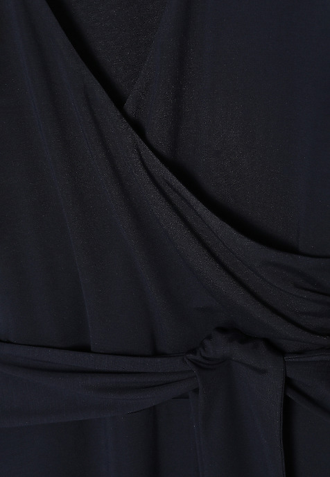 LADIES’ DRESS WITH A V-SHAPED NECKLINE - IGA NAVY BLUE 2