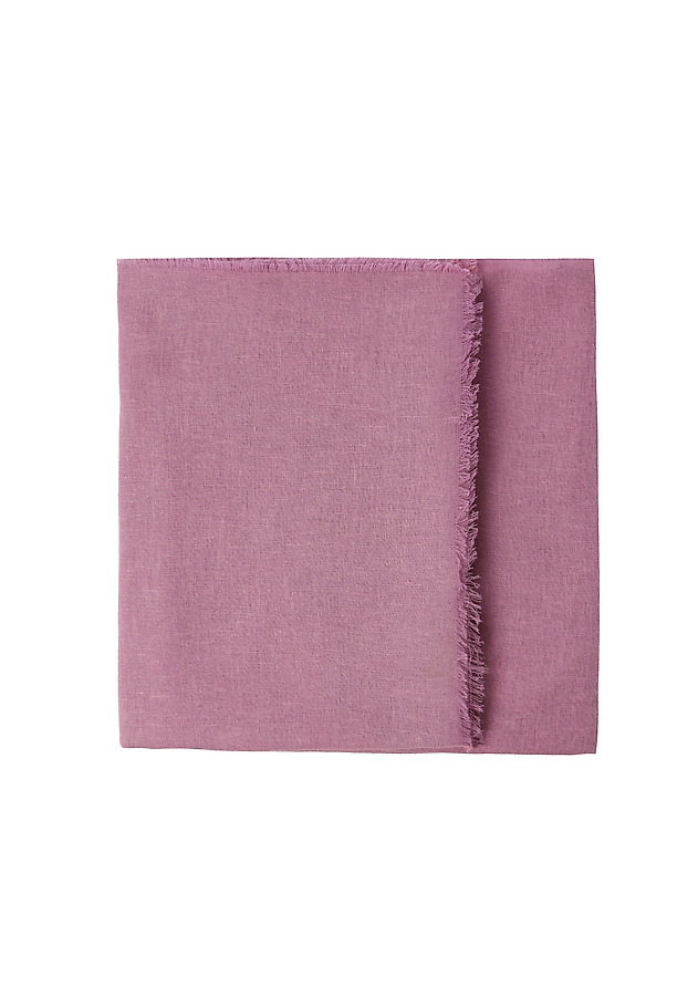 LADIES' COTTON AND LINEN SCARF - VIDA 1 LADIES' COTTON AND LINEN SCARF - VIDA 1 FIOLETOWY 4