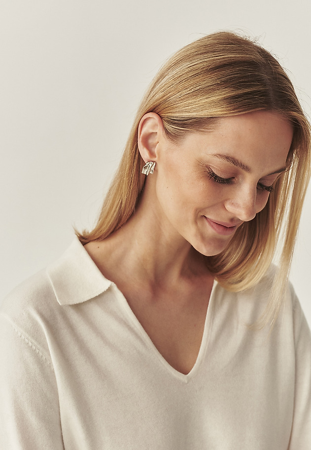 CLASSIC CASHMERE BLEND JUMPER - PALA 1 CLASSIC CASHMERE BLEND JUMPER - PALA 1 ECRU 1