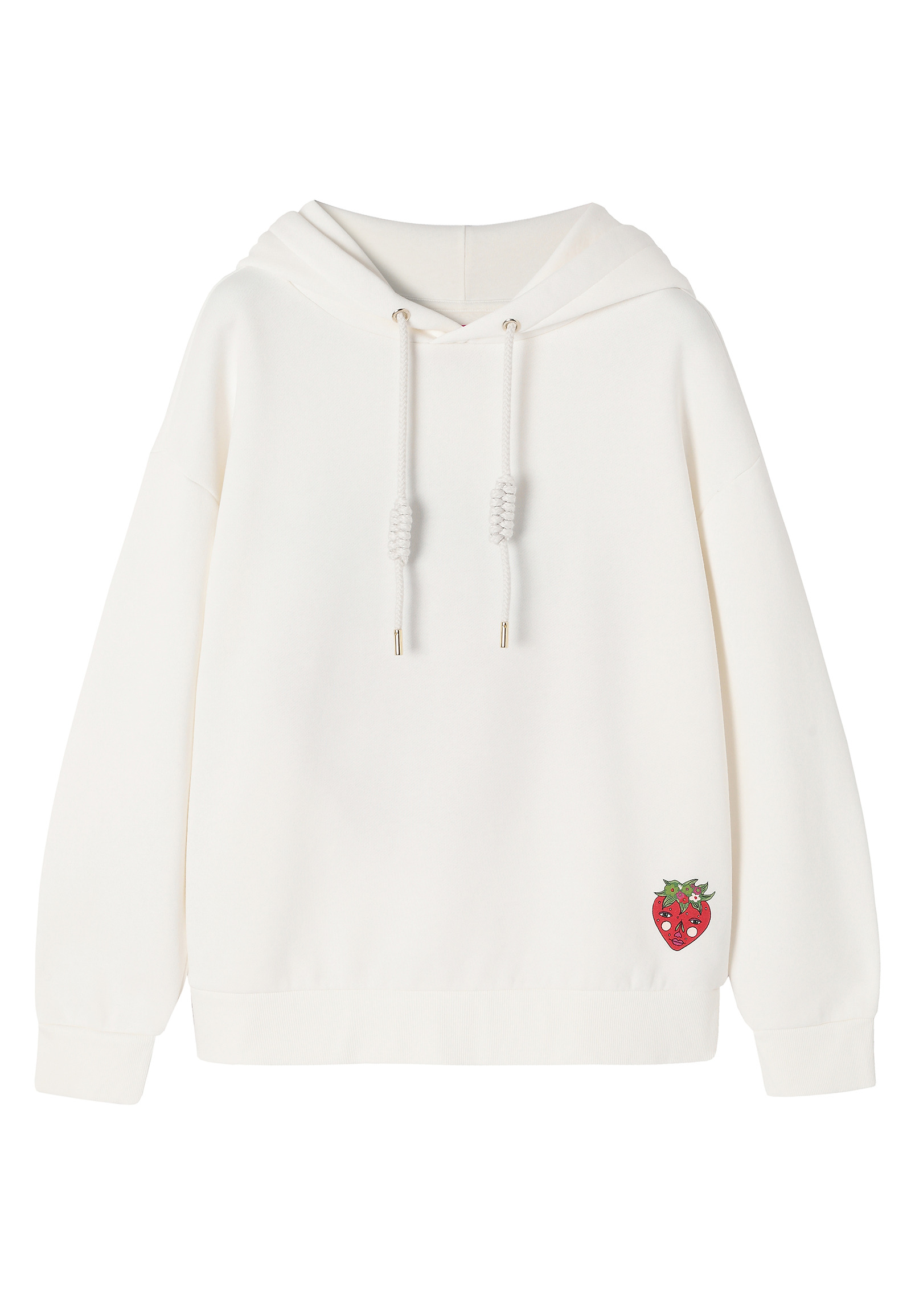 HAFTOWANA BLUZA Z KAPTUREM - ADENA 2 HAFTOWANA BLUZA Z KAPTUREM - ADENA 2 ECRU 116638