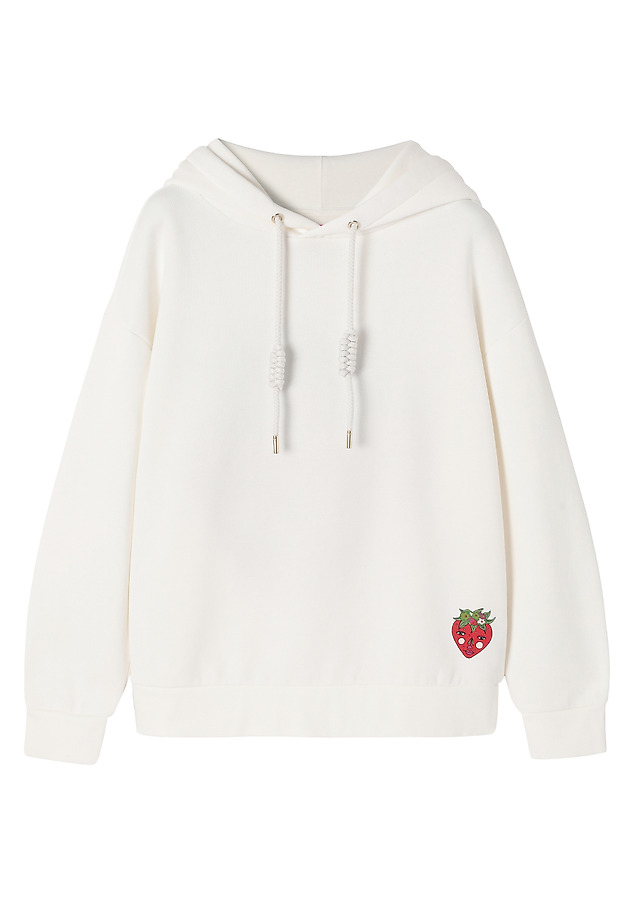 HAFTOWANA BLUZA Z KAPTUREM - ADENA 2 HAFTOWANA BLUZA Z KAPTUREM - ADENA 2 ECRU 7