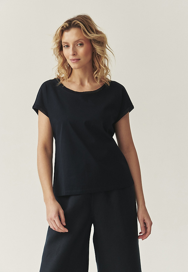 COTTON BLOUSE - LOPINI COTTON BLOUSE - LOPINI GRANATOWY 2