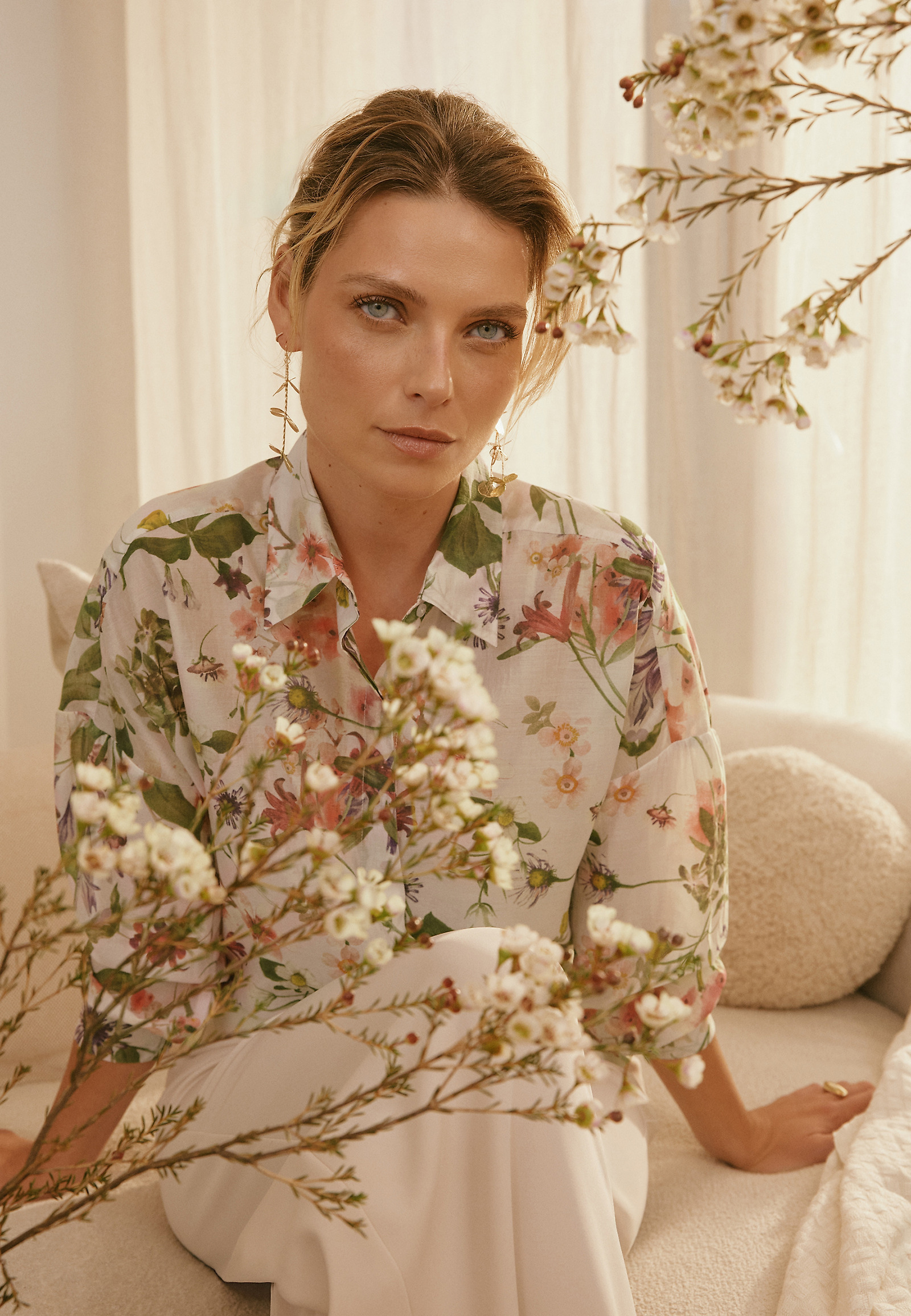 FLORAL LYOCELL SHIRT — FLORELLA FLORAL LYOCELL SHIRT — FLORELLA MULTICOLOR 108793