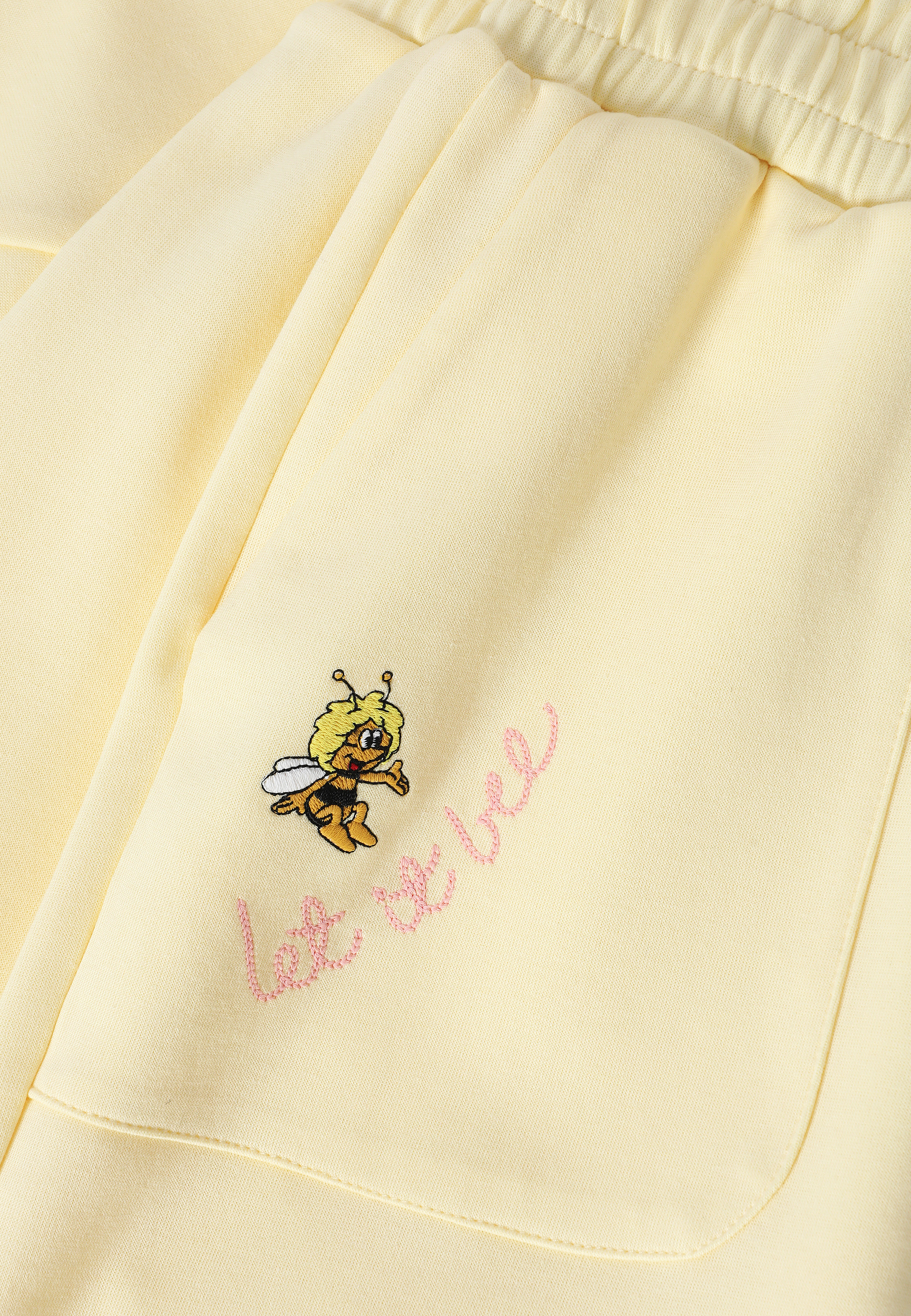 KNITTED TROUSERS WITH SPRING EMBROIDERY - ELEGIS YELLOW 2