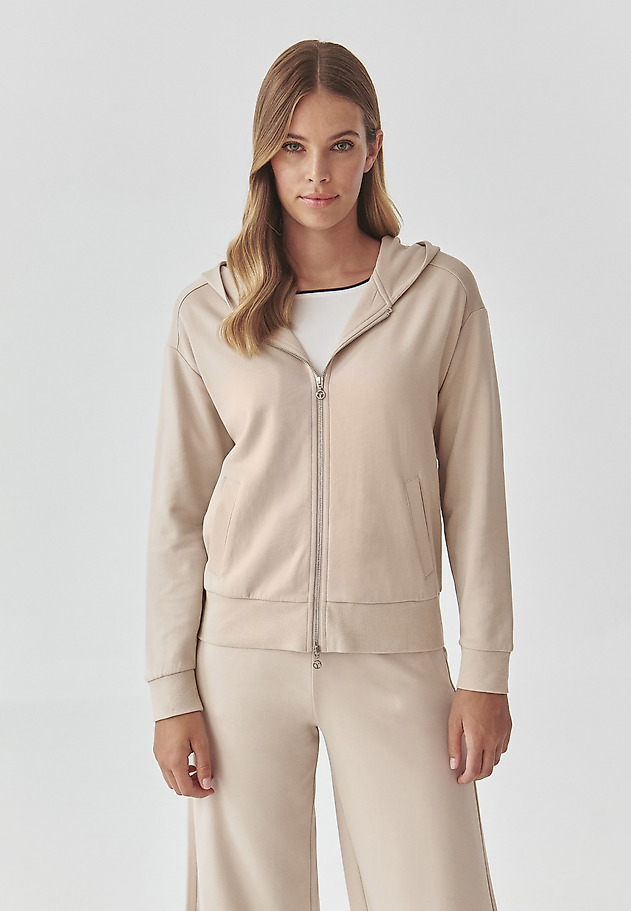 LADIES’ CLASSIC BUTTONED HOODIE - ANUBI LADIES’ CLASSIC BUTTONED HOODIE - ANUBI BEŻOWY 3