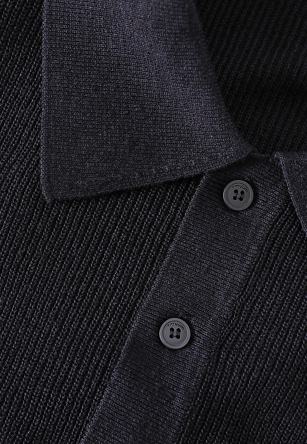MEN'S LINEN/COTTON JUMPER - XAVI MEN'S LINEN/COTTON JUMPER - XAVI GRANATOWY 2