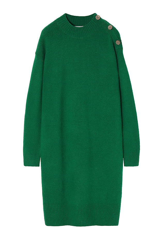 LADIES’ DRESS WITH A HALF TURTLENECK ANICA LADIES’ DRESS WITH A HALF TURTLENECK ANICA GREEN 5
