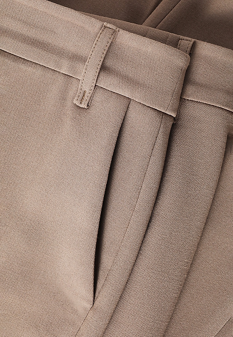 ELEGANTNÍ DÁMSKÉ KOSTÝMOVÉ KALHOTY - LANKA 1 BÉŽOVÁ 2