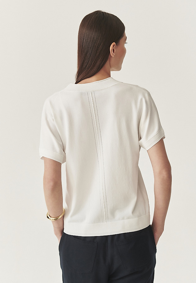 OHLAPNA BLUZA IZ UDOBNE VOLNE - INEZA OHLAPNA BLUZA IZ UDOBNE VOLNE - INEZA ECRU 2