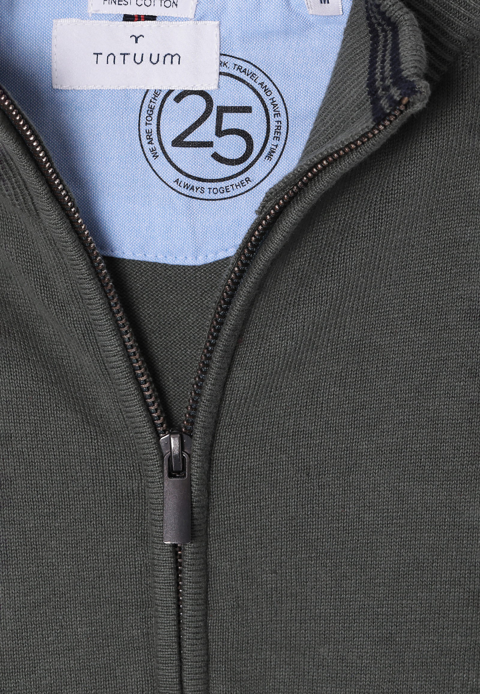 MEN'S ZIPPERED SWEATER - SWET MEN'S ZIPPERED SWEATER - SWET GREEN 81971