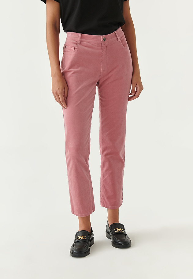 LADIES' MICRO CORDUROY PANTS ZORIA LADIES' MICRO CORDUROY PANTS ZORIA RÓŻOWY 3