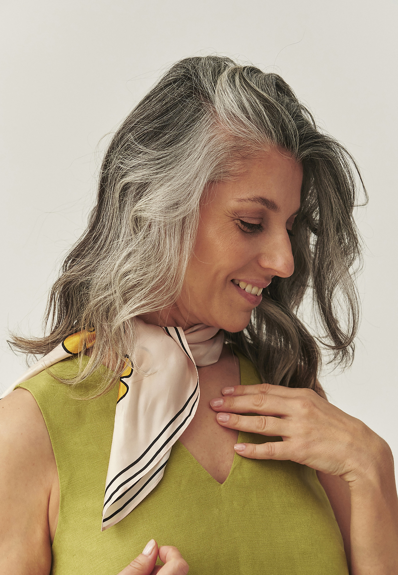 SILK SCARF - MAJOZI SILK SCARF - MAJOZI ECRU 112272