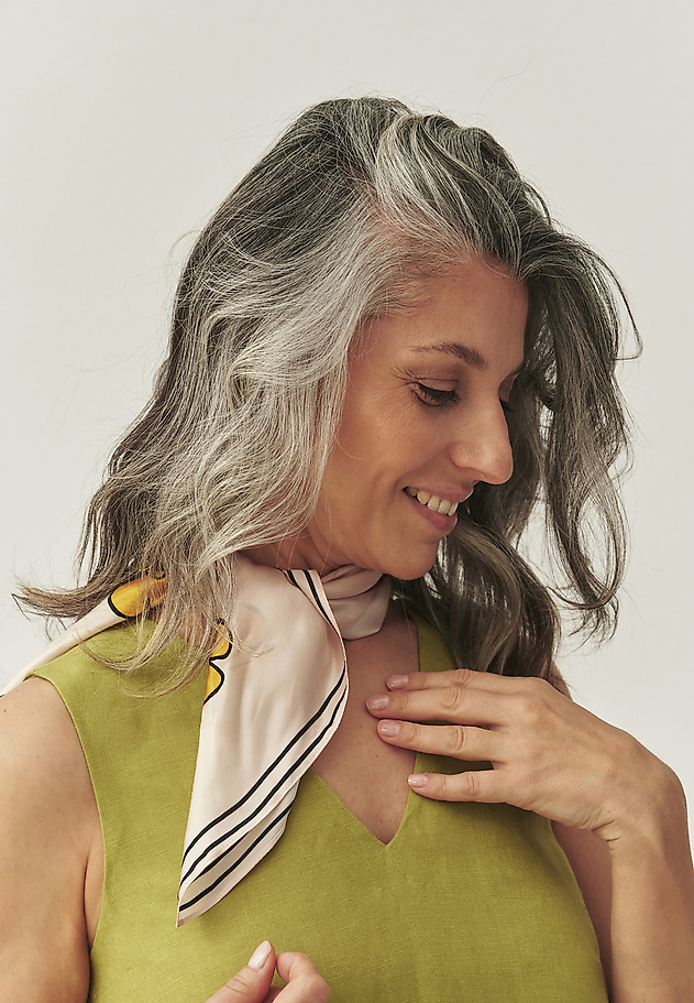 SILK SCARF - MAJOZI SILK SCARF - MAJOZI ECRU 1